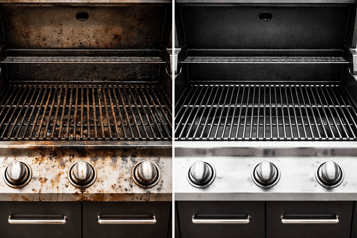 Barbekü Izgarasını 4 Adımda Temizleme: Yapışkan Yağa Elveda